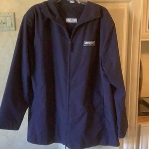 Real Estate COLDWELL BANKER Navy Blue JACKET Fall Spring Hood Machine Wash 2X